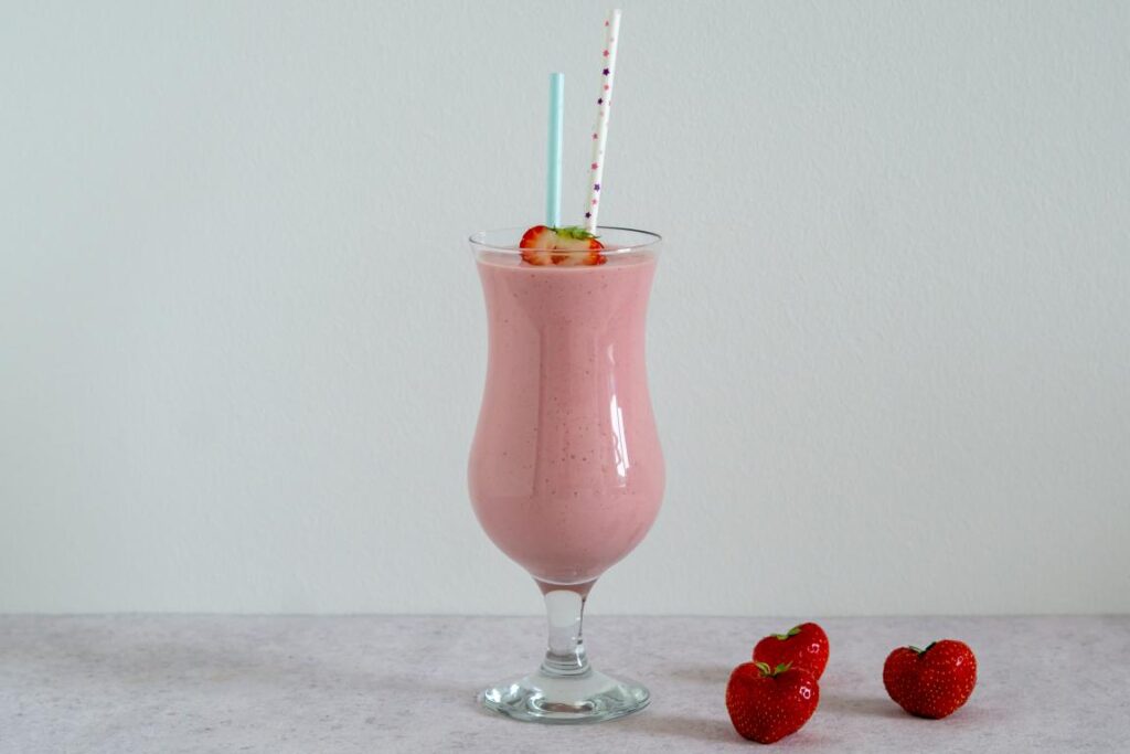 Sund jordbær milkshake