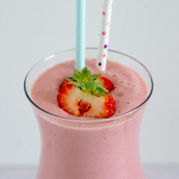 Sund jordbær milkshake Sund jordbær milkshake
