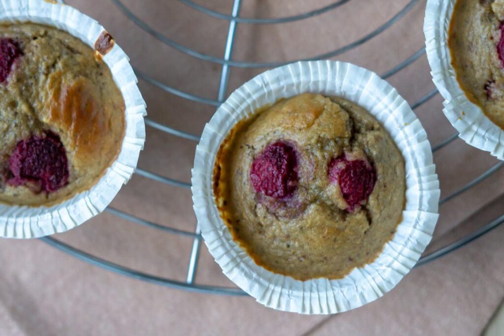 Hindbær chia muffins