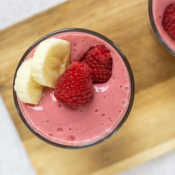 Hindbær smoothie med banan Hindbær smoothie med banan