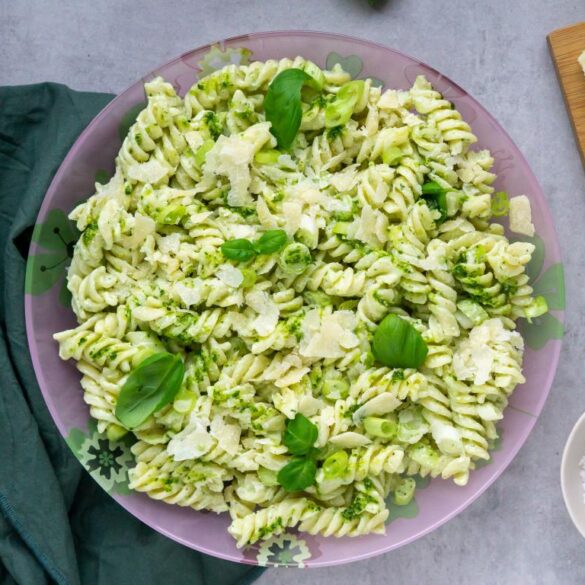 Pasta med pestocreme Pasta med pestocreme