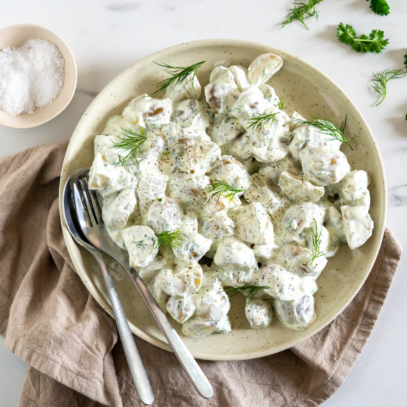 Cremet kartoffelsalat Cremet kartoffelsalat