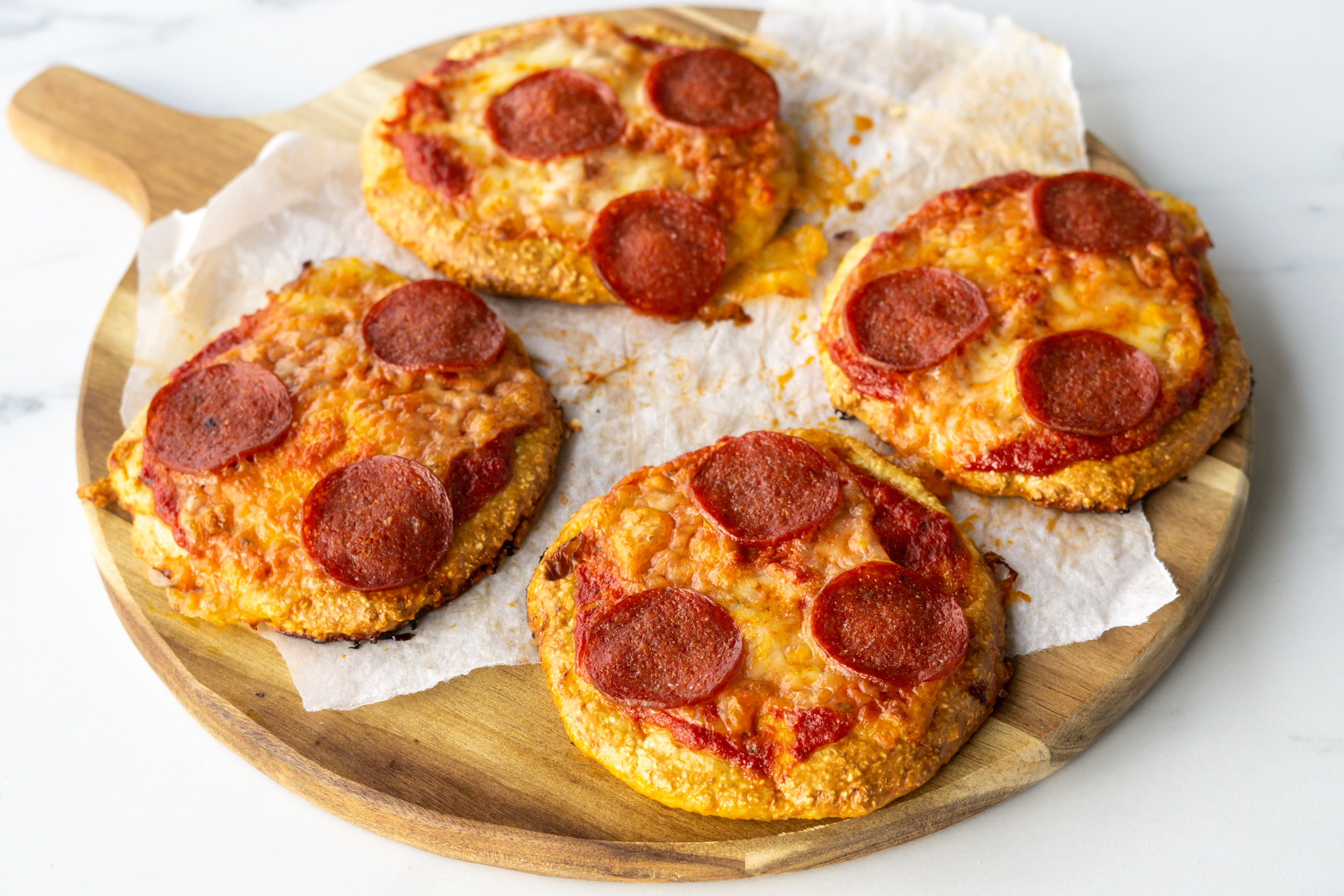 Mini protein pizza med pepperoni